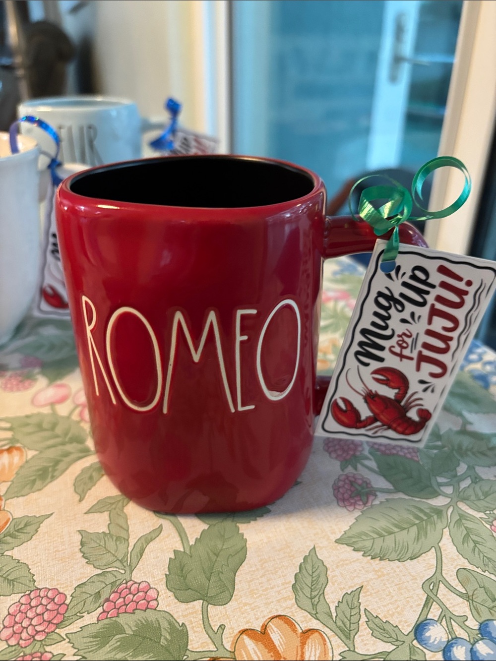 Rae Dunn ROMEO Red Ceramic Mug